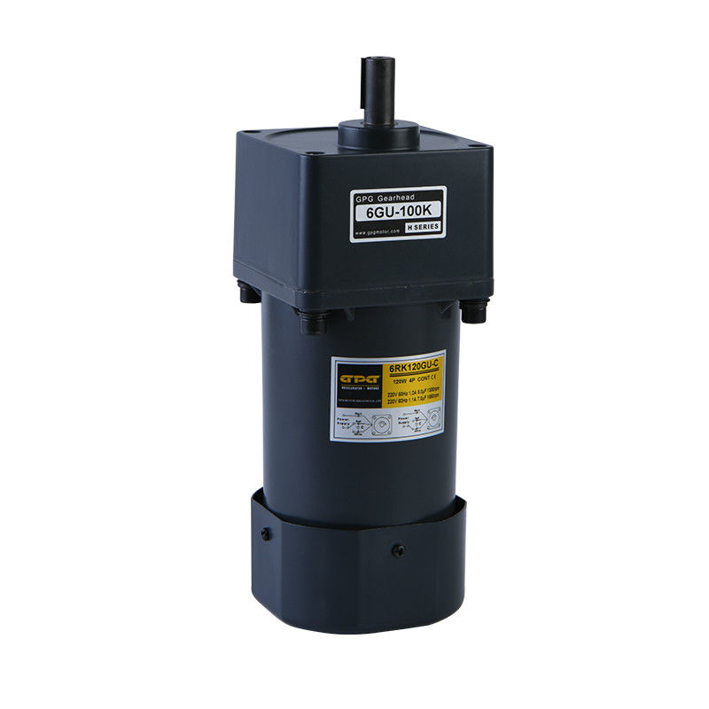 Motor de engranajes de CA con clasificación IP44 con velocidad de entrada de 1400-1700 rpm y resistencia de aislamiento de 100MΩ min