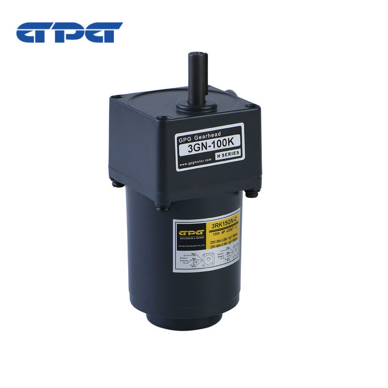 Motor de engranajes de CA con clasificación IP44 con velocidad de entrada de 1400-1700 rpm y resistencia de aislamiento de 100MΩ min