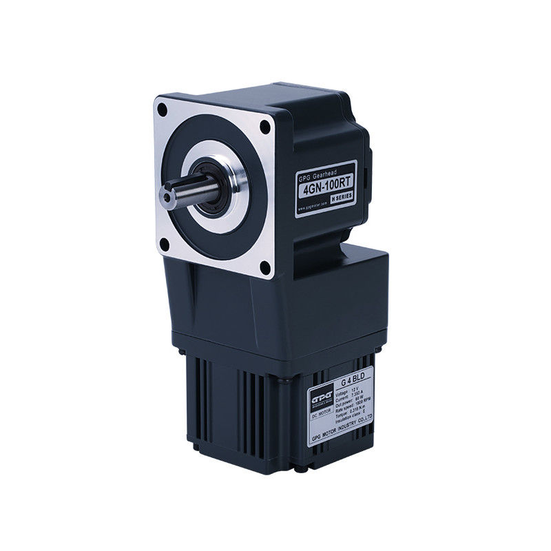 el GUSANO DE ÁNGULO RECTO PARALELO SIN CEPILLO GPG del MOTOR 12V 24V 1800RPM 3000RPM DC 2GN 3GN 4GN 5GU 6GU del ENGRANAJE de 90W BLDC ADAPTÓ el MOTOR
