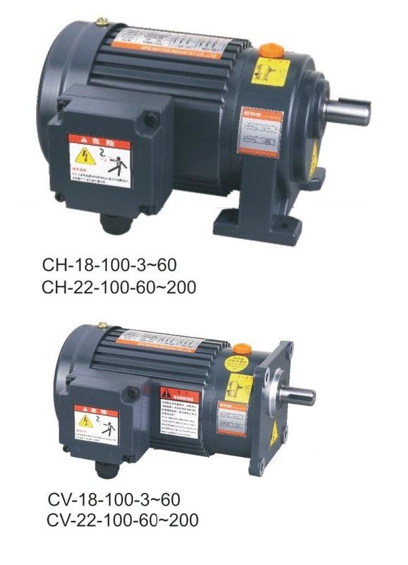 caja de cambios del motor eléctrico de 100w 0.125hp motor de 3 fases con el eje de la caja de cambios 18m m de la reducción
